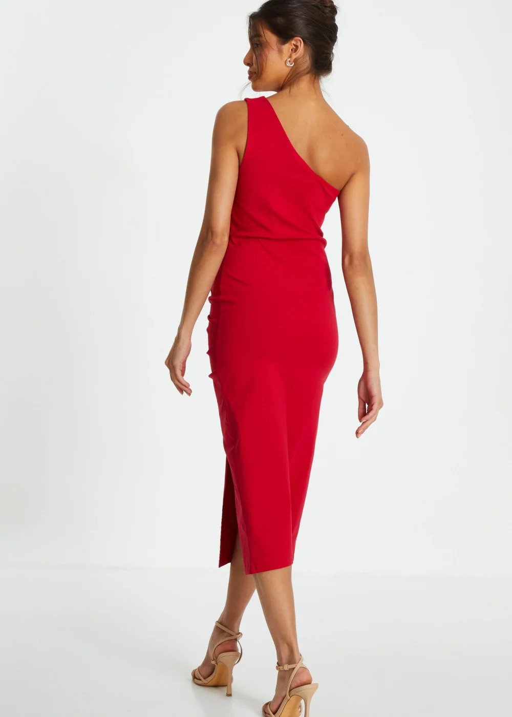 quiz red bodycon dress Buy Quiz Red Mesh Sequin Sleeve Ruched Bodycon Dress Online