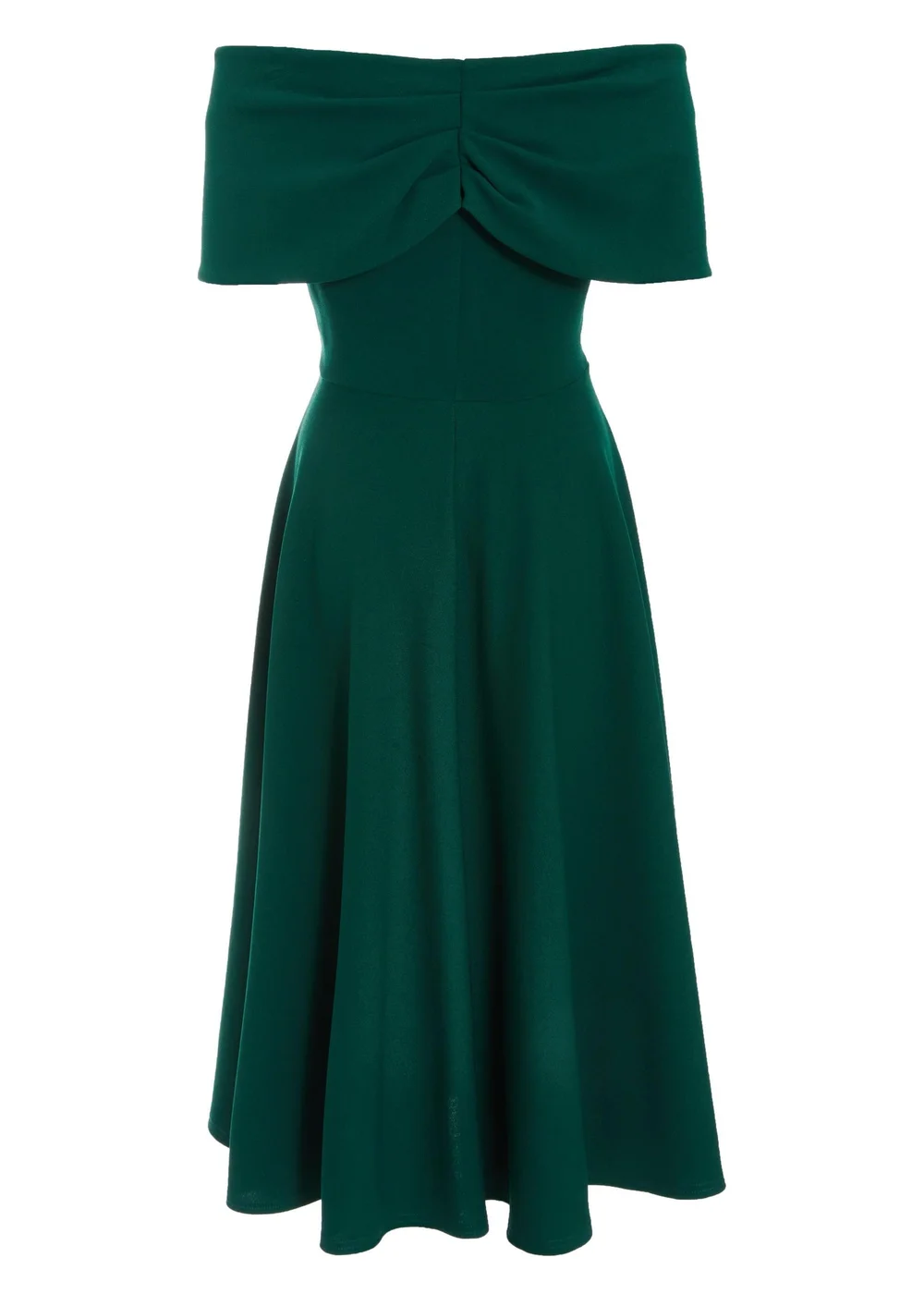 Quiz Green Bardot Skater Midi Dress - 14 | Matalan Quiz Green Bardot Skater Midi Dress - 14 | Matalan