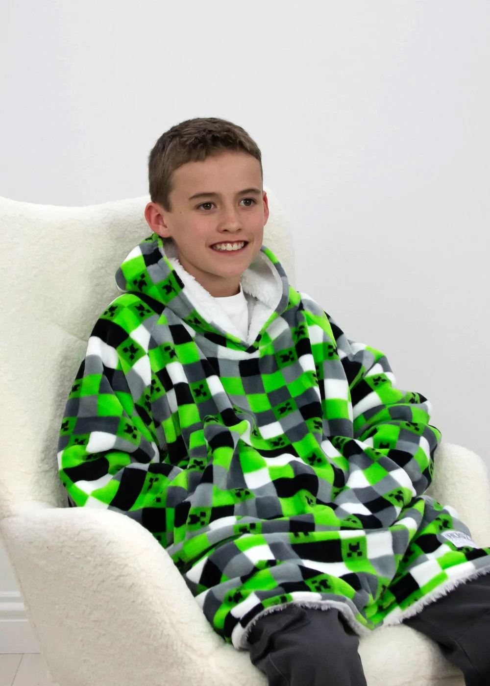 Minecraft Hooded Snuggle Wearable Fleece - Medium Image 3
