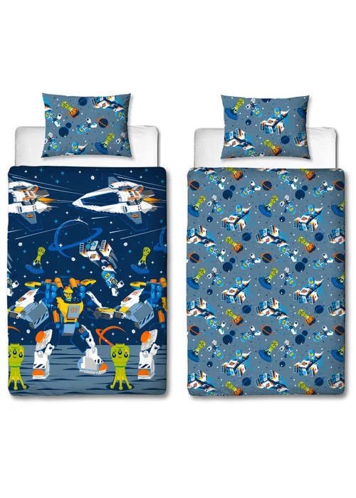 Lego Reversible 2 Piece Brushed Microfiber Duvet Set - Single Image 5
