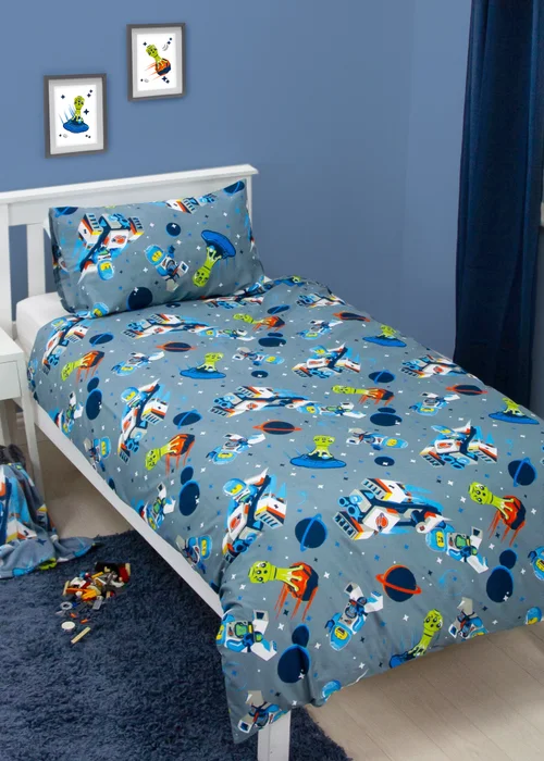Lego Reversible 2 Piece Brushed Microfiber Duvet Set - Single Image 2