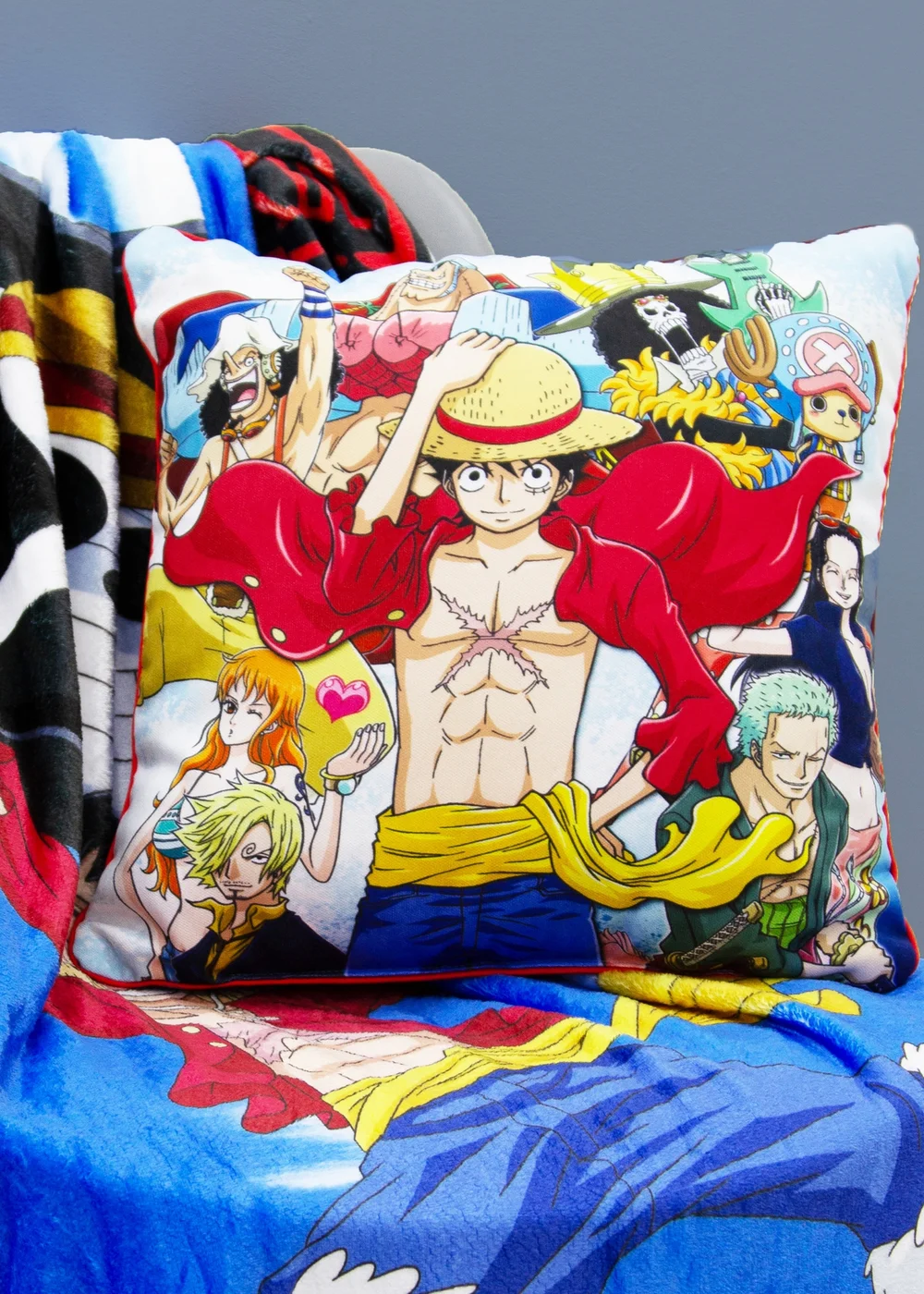 One Piece Luffy Square Decorative Cushion - One Size Image 1