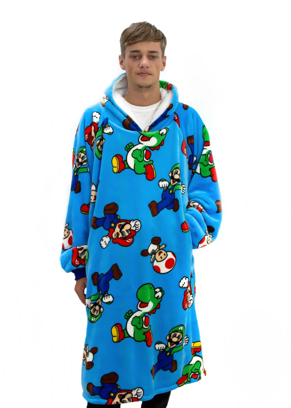 Nintendo Super Mario Hooded Wearable Snuggle Fleece - Medium Image 1