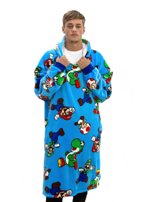 Nintendo Super Mario Hooded Wearable Snuggle Fleece - Medium Image 2