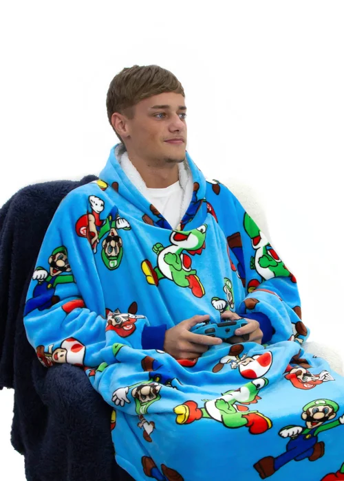 Nintendo Super Mario Hooded Wearable Snuggle Fleece - Medium Image 3