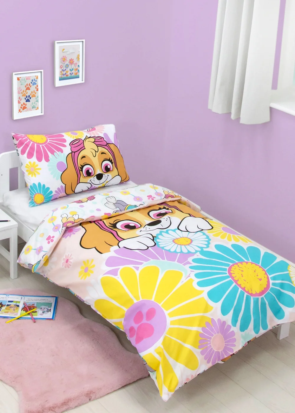 Paw Patrol Polycotton Reversible 2 Piece Duvet Cover - Junior Image 1