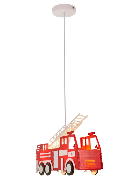 Glow Fire Engine Ceiling Light Red (30-89cm x 43cm) - One Size Image 1