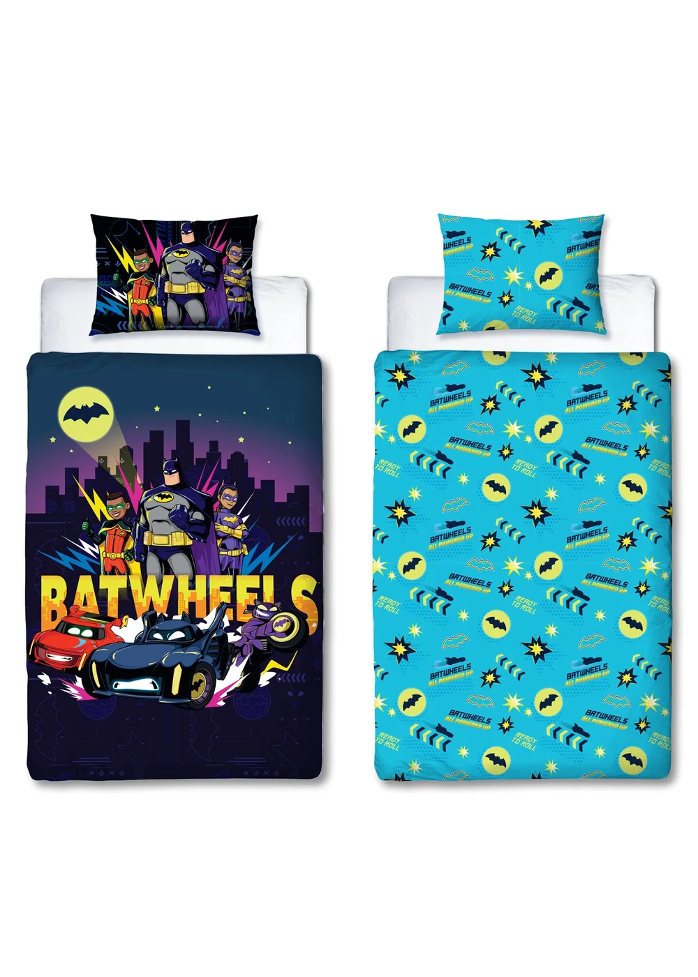 Batwheels Polycotton Reversible Duvet Cover Set - Single Image 5