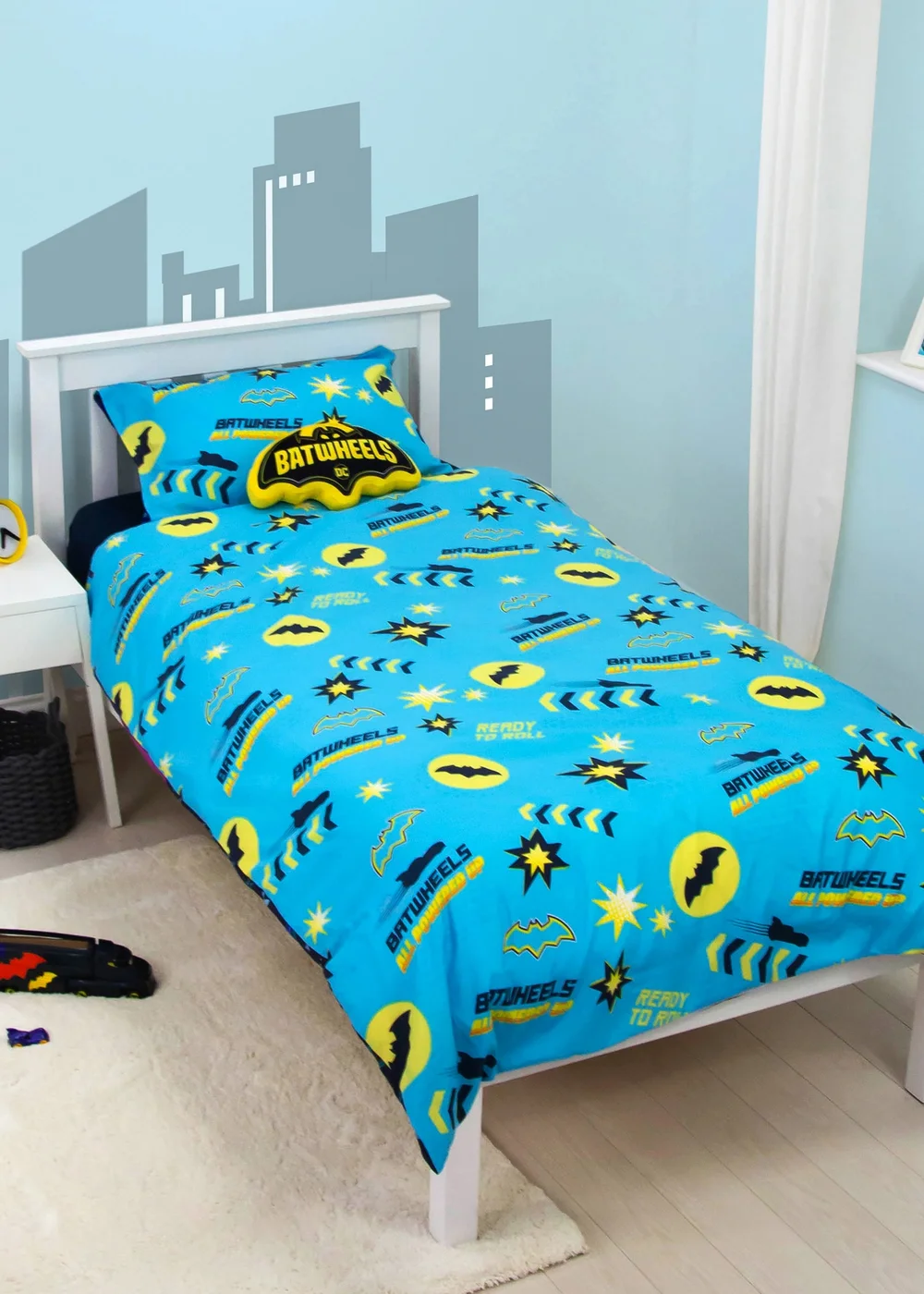Batwheels Polycotton Reversible Duvet Cover Set - Single Image 2
