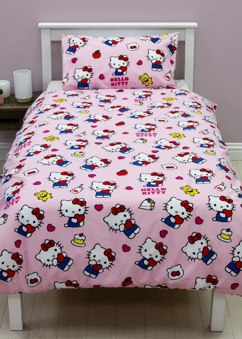 Hello Kitty Polycotton Duvet Reversible Cover Set Set - Single Image 2