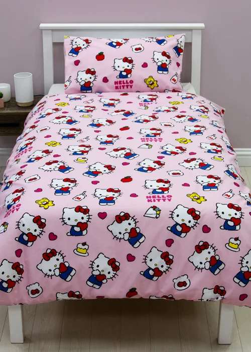 Hello Kitty Polycotton Duvet Reversible Cover Set Set - Single Image 2
