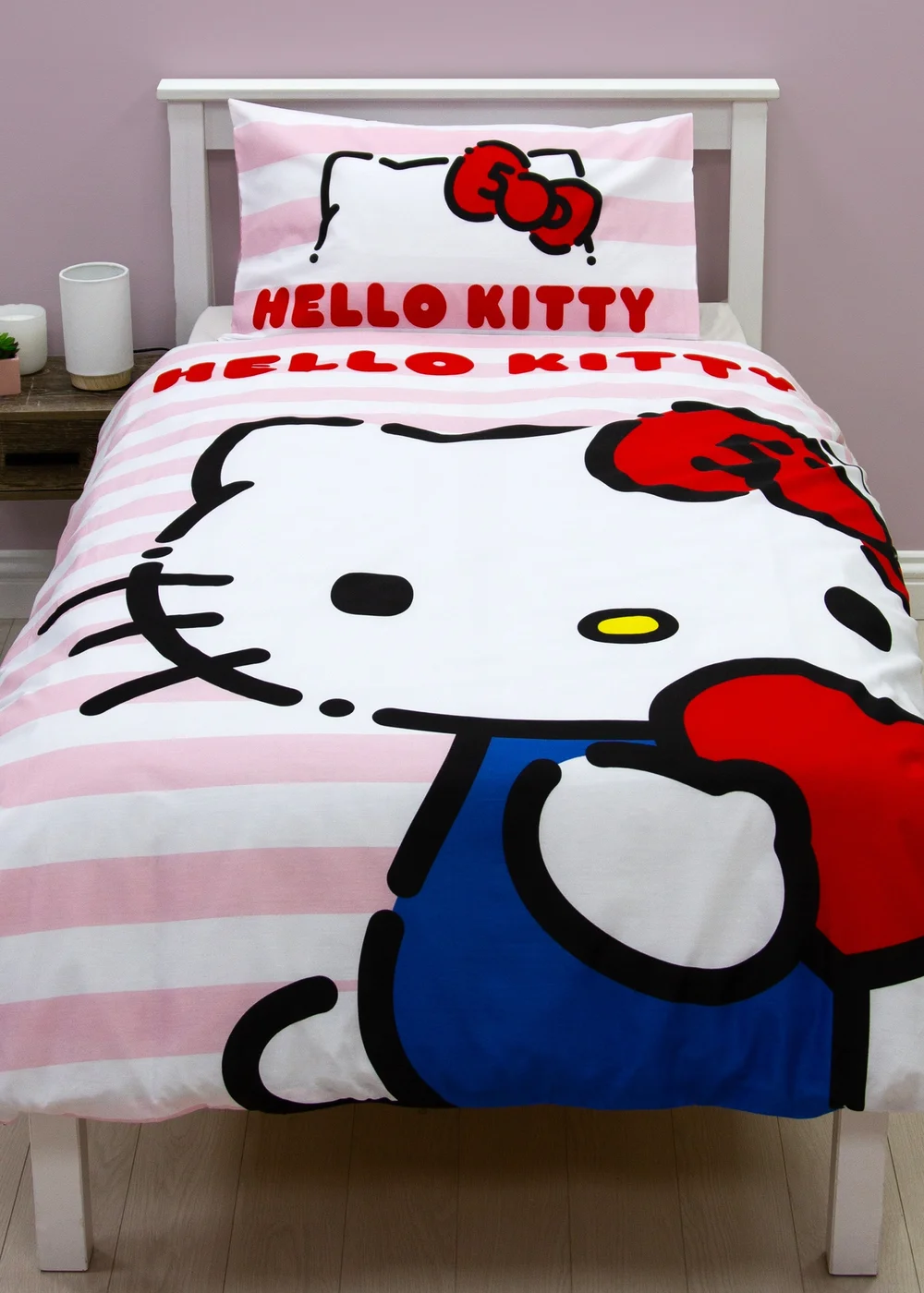 Hello Kitty Polycotton Duvet Reversible Cover Set Set - Single Image 1
