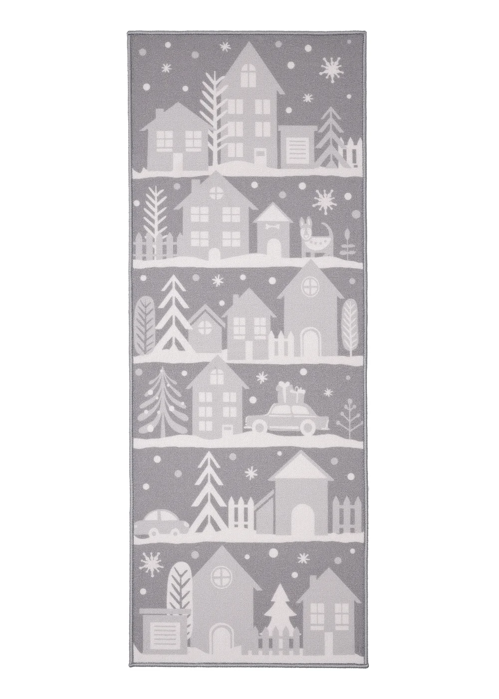 Homemaker Christmas Village Scene Grey Runner - 57 x 150cm Image 2