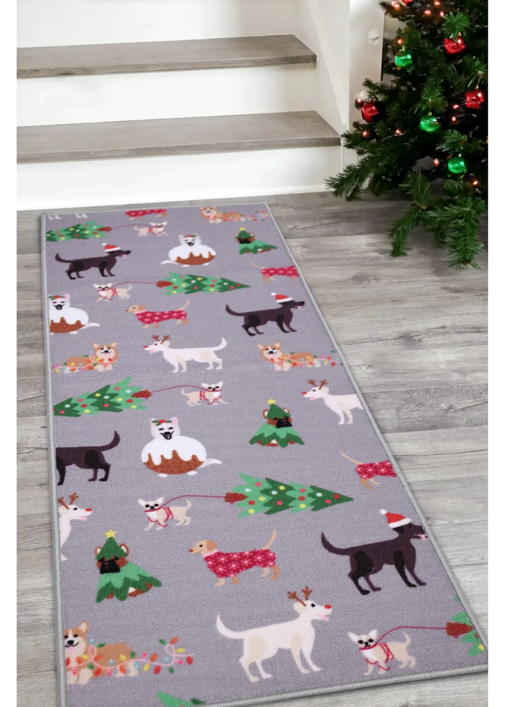 Homemaker Christmas Dogs Runner - 57 x 150cm Image 1