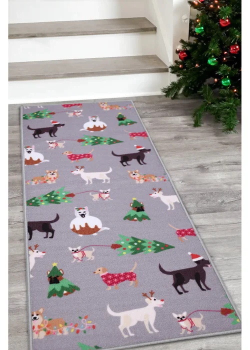 Homemaker Christmas Dogs Runner - 57 x 150cm Image 1