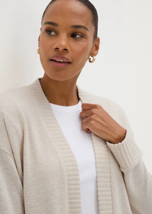 Oatmeal Knitted Cardigan - S Image 3