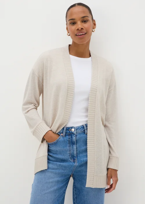 Oatmeal Knitted Cardigan - S Image 2