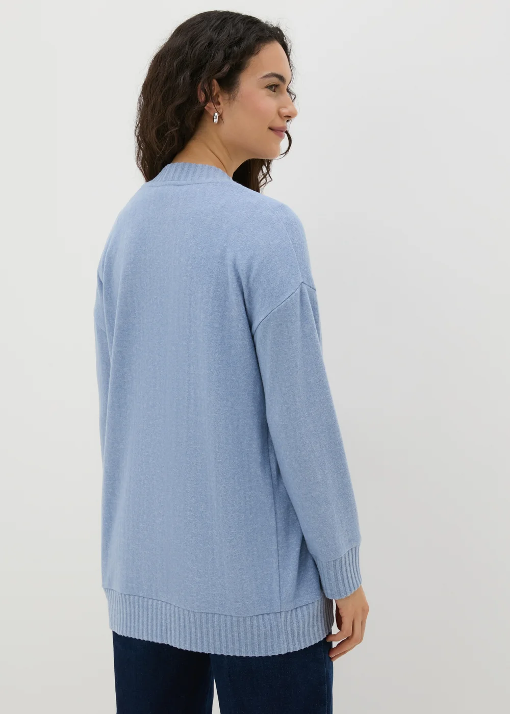 Blue Knitted Cardigan - S Image 2
