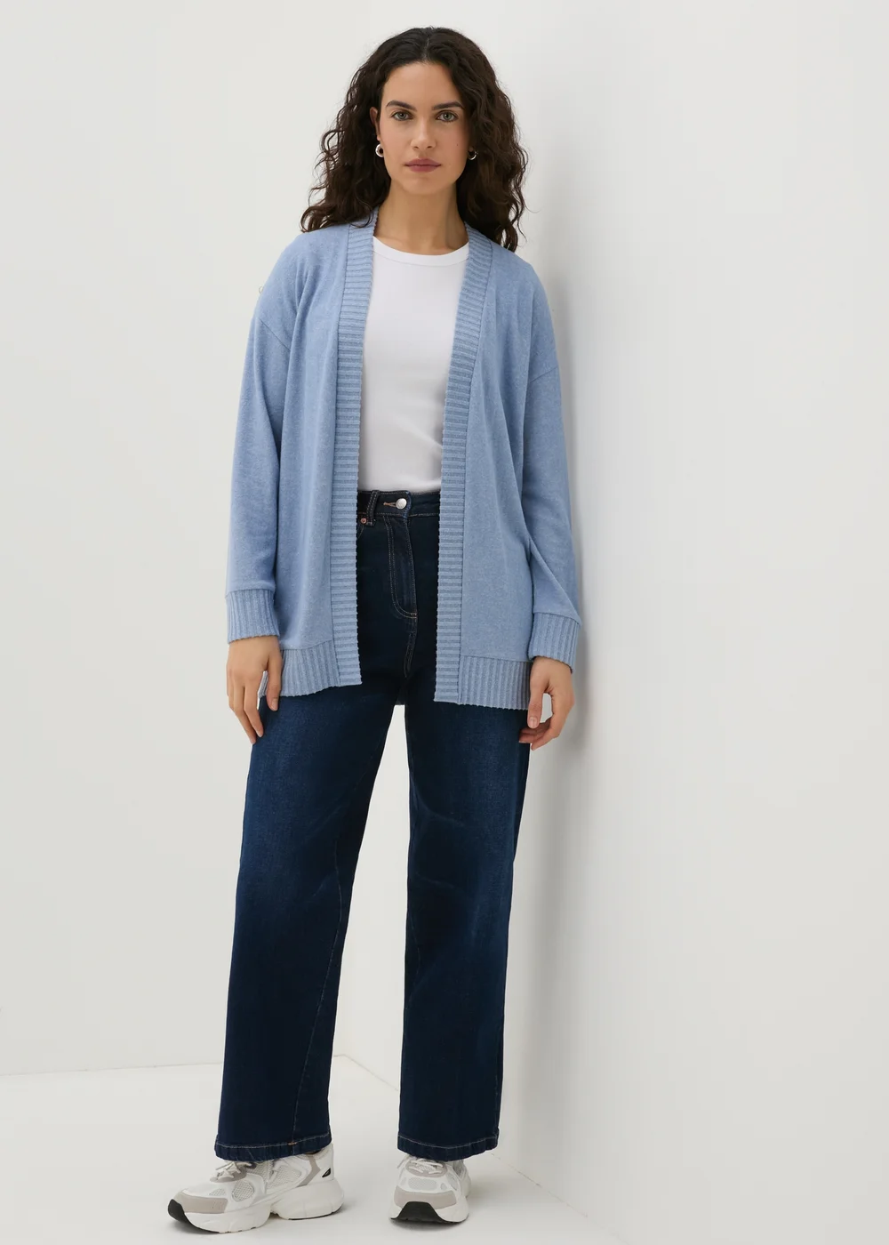 Blue Knitted Cardigan - S Image 1