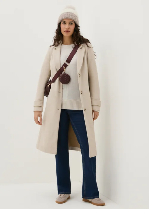 Oatmeal Crew Neck Knitted Top - S Image 2