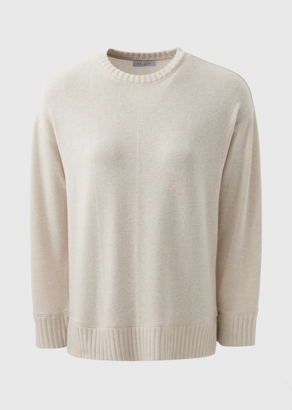 Oatmeal Crew Neck Knitted Top - S Image 4