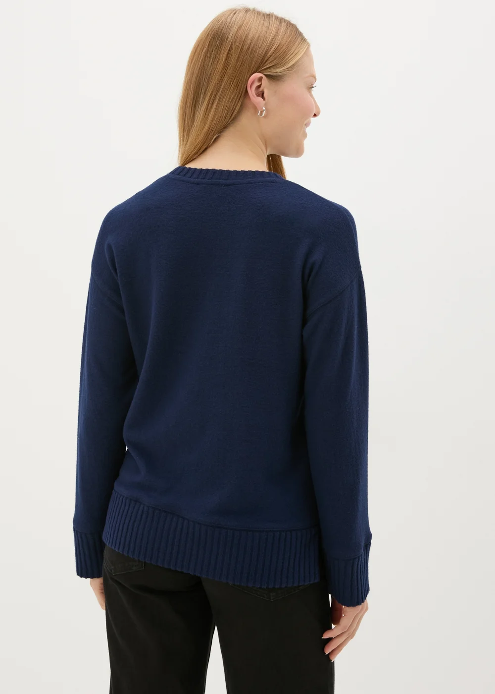 Navy Knitted Top - S Image 2