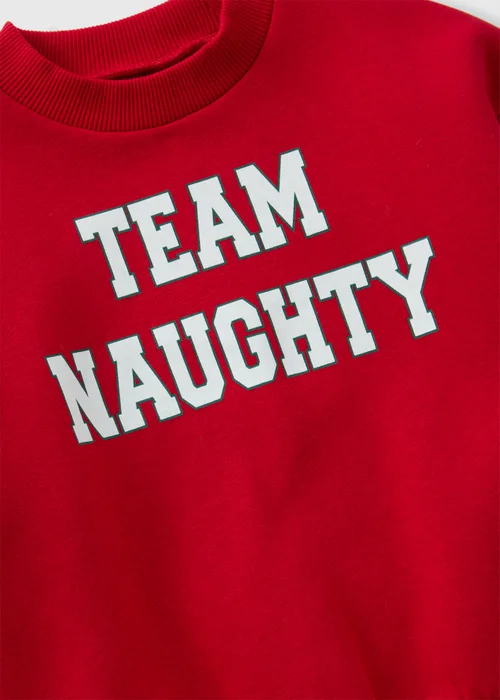 Kids Red Team Naughty Sweatshirt (1-15yrs) - 1-1.5 Yrs Image 2