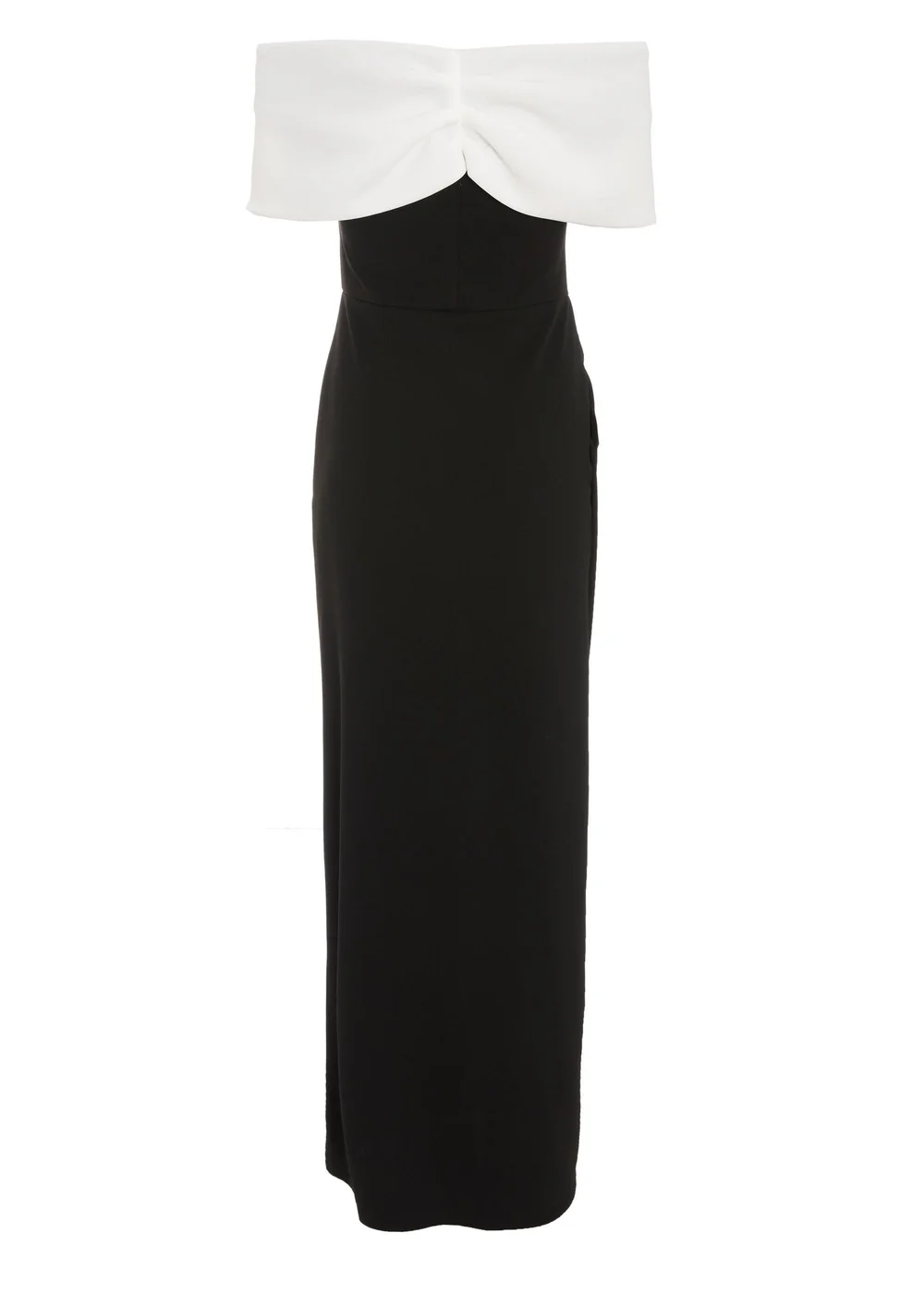 Quiz Black Contrast Bardot Ruched Maxi Dress - 6 Image 5