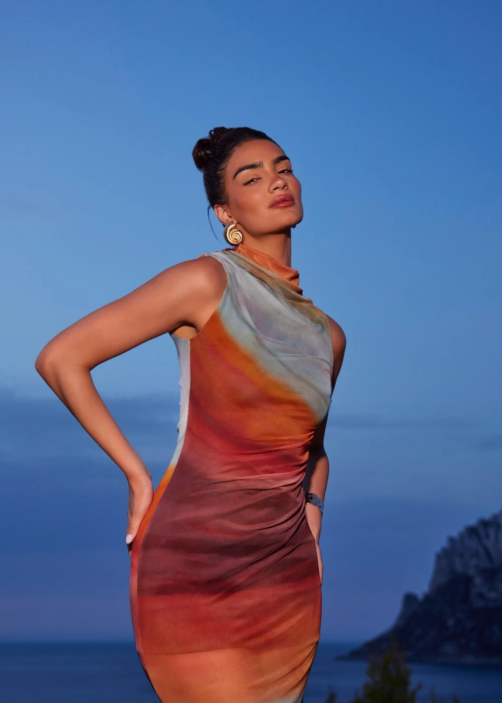 Quiz Orange Ombre Midaxi Dress - 6 Image 3