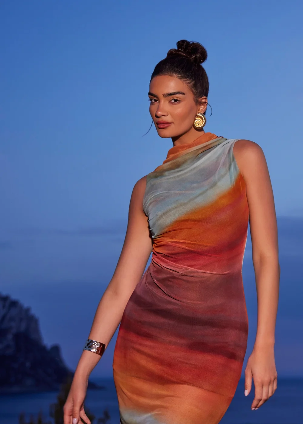 Quiz Orange Ombre Midaxi Dress - 6 Image 1
