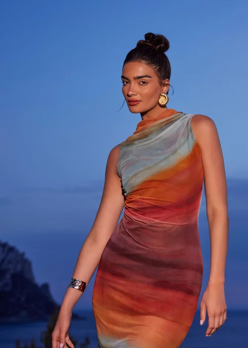 Quiz Orange Ombre Midaxi Dress - 6 Image 1