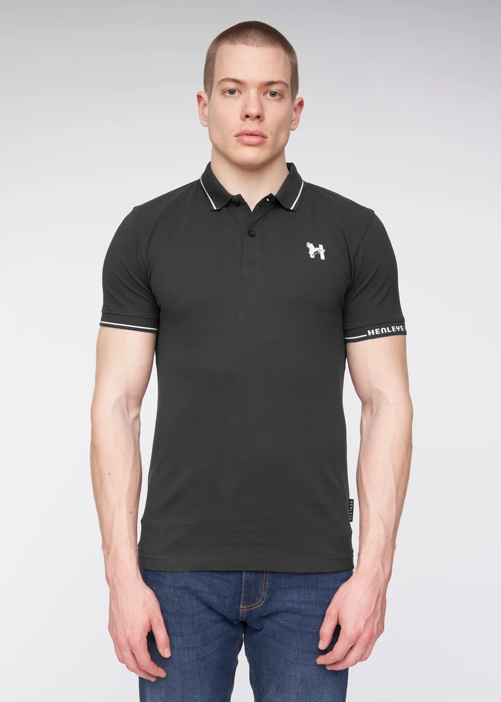 Henleys Black Hentyme Polo - M Image 4