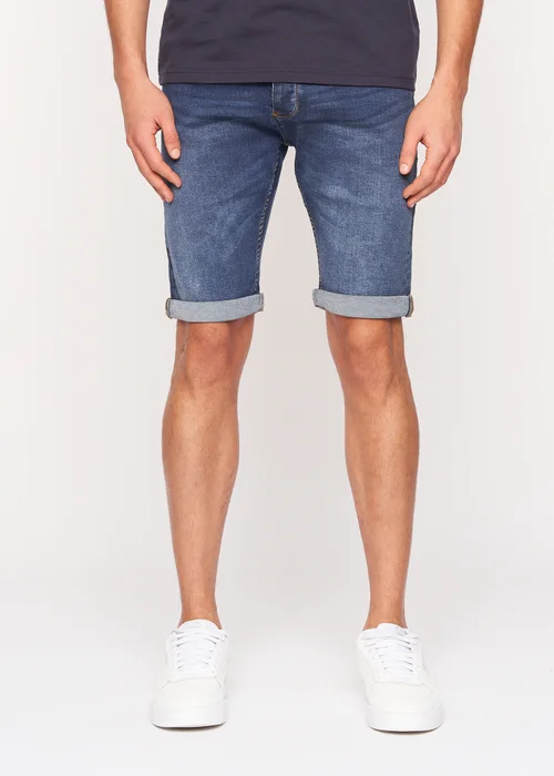 Crosshatch Mid Wash Tadcaster Denim Shorts - 30 W Image 1