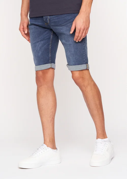 Crosshatch Mid Wash Tadcaster Denim Shorts - 30 W Image 2