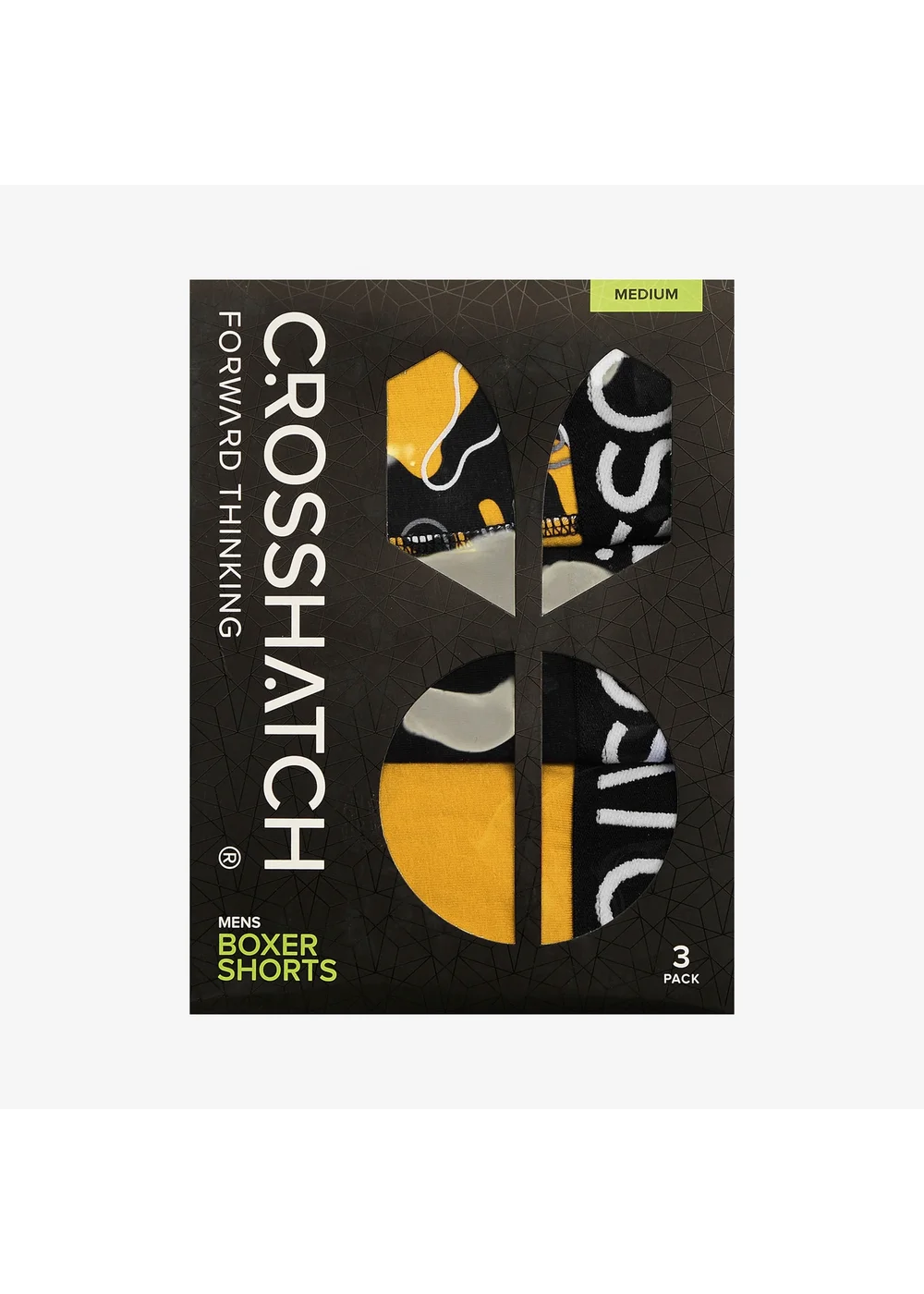 Crosshatch Yellow Lynol Boxers (3 Pack) - S Image 5