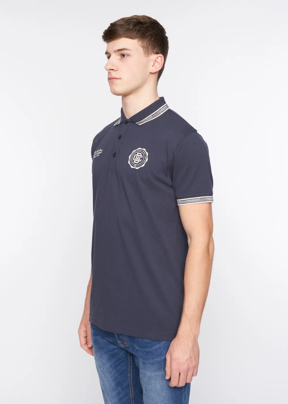 Duck & Cover Navy Keyaan Polo - L Image 5