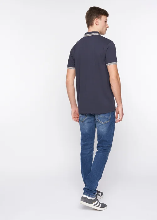 Duck & Cover Navy Keyaan Polo - L Image 2