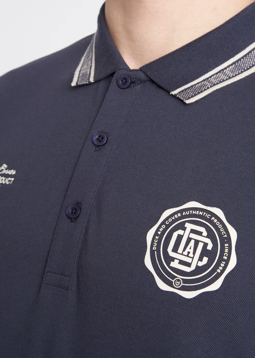 Duck & Cover Navy Keyaan Polo - L Image 3