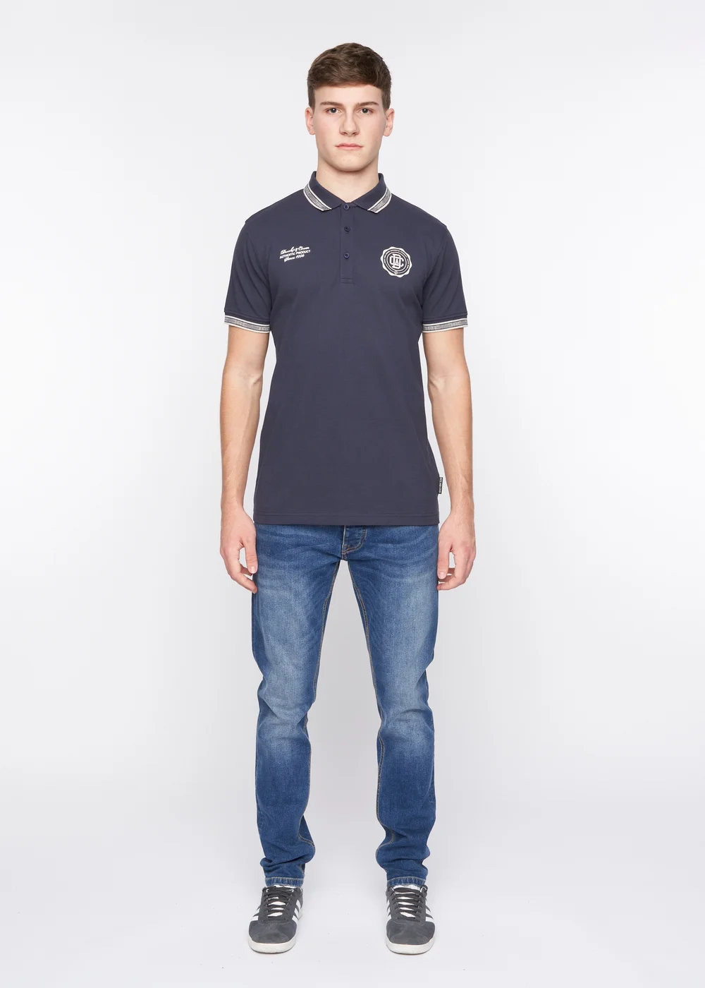 Duck & Cover Navy Keyaan Polo - L Image 4