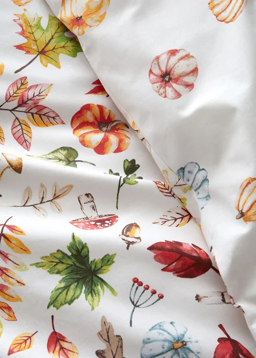 Catherine Lansfield Autumn Pumpkins Reversible Single Duvet Cover Set Orange - Single Image 4