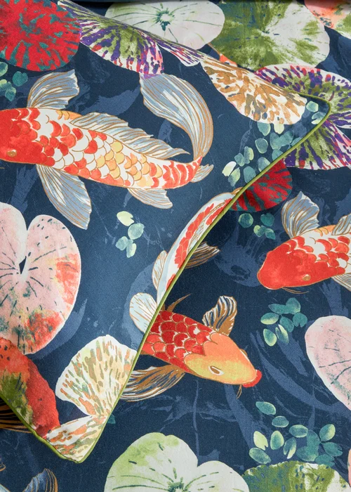 Paoletti Koi Pond Reversible Pillow Case Pair - One Size Image 3
