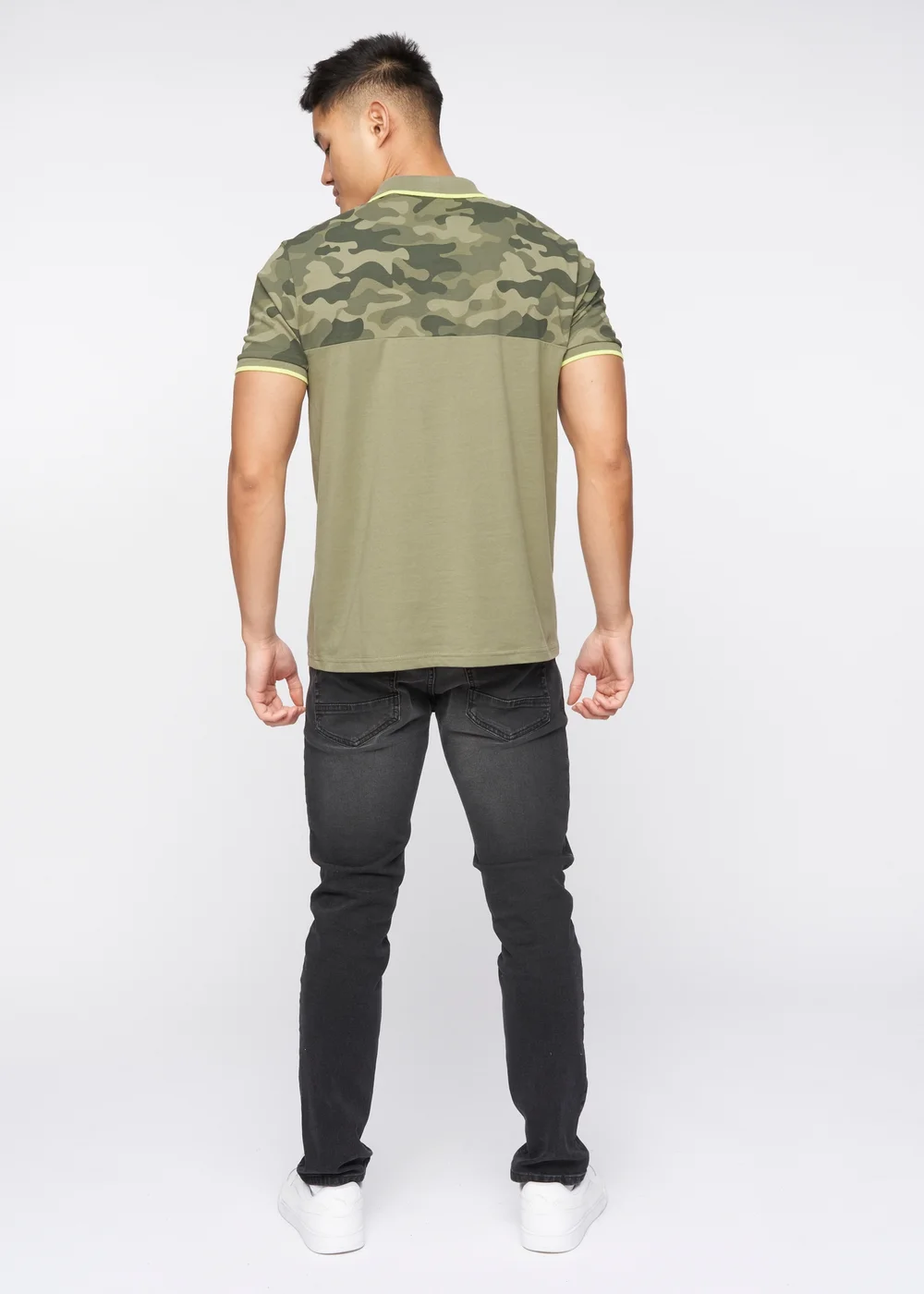 Crosshatch Olive Brightling Camo Polo - S Image 2