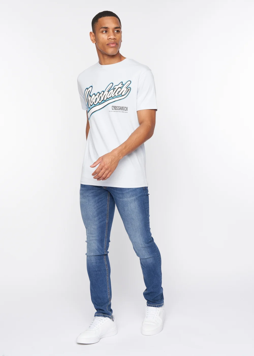 Crosshatch Light Blue Cronstand T-Shirt - S Image 4
