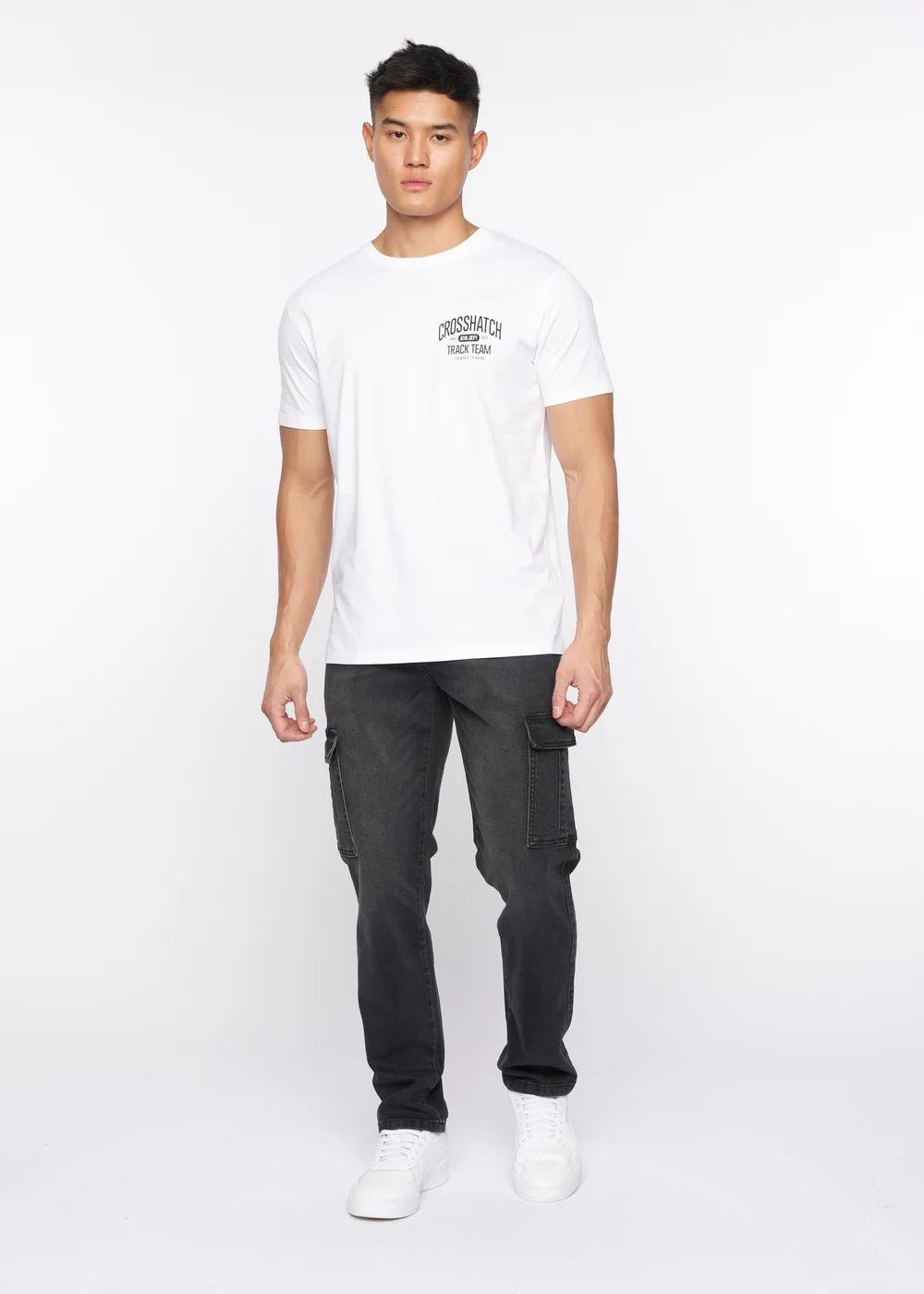 Crosshatch Black Wash Kremtap Cargo Jeans - 30/L30 Image 4