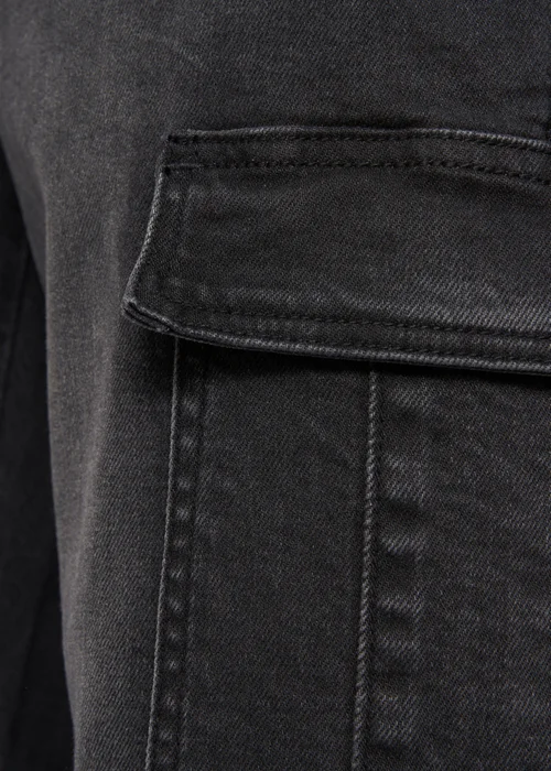 Crosshatch Black Wash Kremtap Cargo Jeans - 30/L30 Image 5