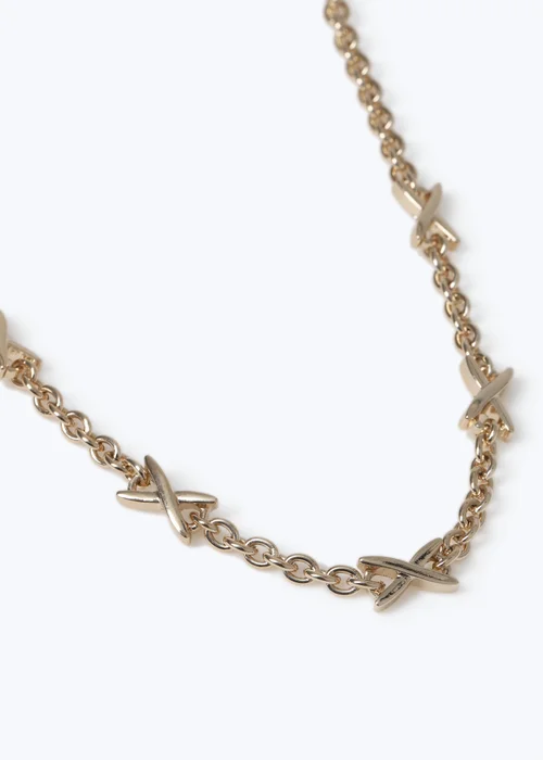Muse Gold X Chain Necklace - One Size Image 2