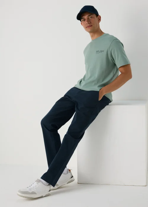 Navy Slim Fit Chinos - 30 Waist Regular Image 4
