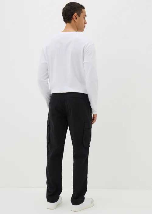 Black Cargo Trousers - 30 Waist Regular Image 2