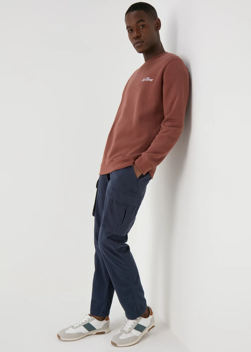 Navy Cargo Trousers - 30 Waist Regular Image 4