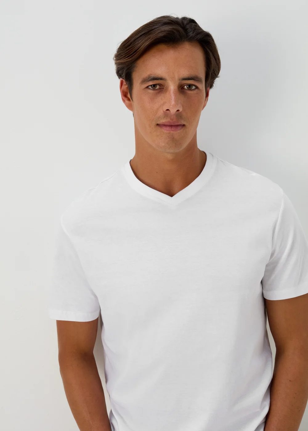 White Essential V-Neck T-Shirt - XS Image 1
